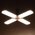 50W 2835 Deformable Full Spectrum Four-Leaf E27 LED Grow Light Bulb With Hanging Lamp Holder Wire AC110-265V 