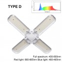 E27 Deformable LED Grow Light Full Spectrum Growing Lamp for Plant Hydroponics - 3 leaves Blue and Red Light