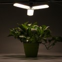 E27 Deformable LED Grow Light Full Spectrum Growing Lamp for Plant Hydroponics - 3 leaves Blue and Red Light