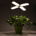 E27 Deformable LED Grow Light Full Spectrum Growing Lamp for Plant Hydroponics - 3 leaves Blue and Red Light
