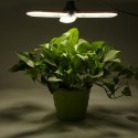 E27 Deformable LED Grow Light Full Spectrum Growing Lamp for Plant Hydroponics - 3 leaves Blue and Red Light