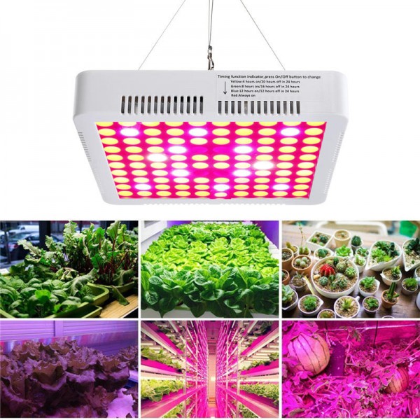 300W LED Grow Light Full Spectrum Hydro Veg Flower Plant Medical Lamp Panel - EU Plug