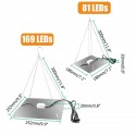 Ultra Thin 81/169LEDs Plant UV Grow Light Full Spectrum Veg Lamp For Indoor Hydroponic Plant Flower 110-240V - EU Plug 81LED