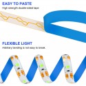 0.5/2/3M IP65 Waterproof LED Grow Light Strip Plant Growing Lamp Touch Control Ice Blue Light - 0.5M No
