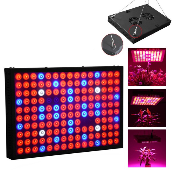 600W Full Spectrum LED Grow Light Hydroponic Indoor Veg Flower Plant Panel Lamp - UK Plug