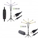 5 Hesds LED Grow Light Plant Growing Lamp Lights With Tripod For Indoor Plants - Red + Blue