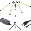 Remote Control 4 Heads LED Grow Light Plant Growing Lamp Lights with Tripod for Indoor Plants - Yellow