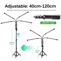 Remote Control 4 Heads LED Grow Light Plant Growing Lamp Lights with Tripod for Indoor Plants - Yellow