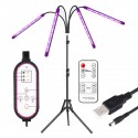Remote Control 4 Heads LED Grow Light Plant Growing Lamp Lights with Tripod for Indoor Plants - Yellow