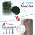 Garden Netting 36in×50ft Green Vinyl Coated Garden Fence 16 Gauge 2"×3" Hardware Cloth for Fencing Garden Multi-Purpose Deer Net