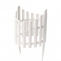 12 White Flexible Plastic Garden Picket Fence Lawn Grass Edge Edging Border Decorations