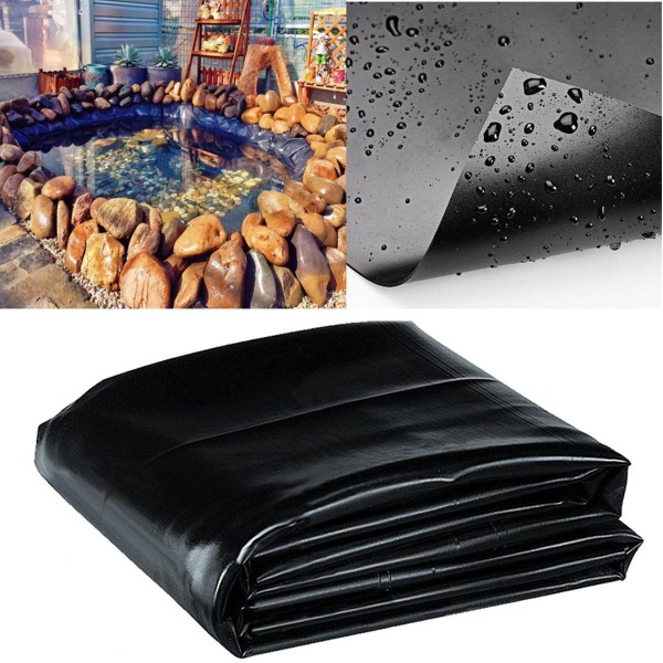8-32ft Sizes Fish Pond Liner Gardens Pools PVC Membrane Reinforced Landscaping Cover - 2.5m X 2.5m