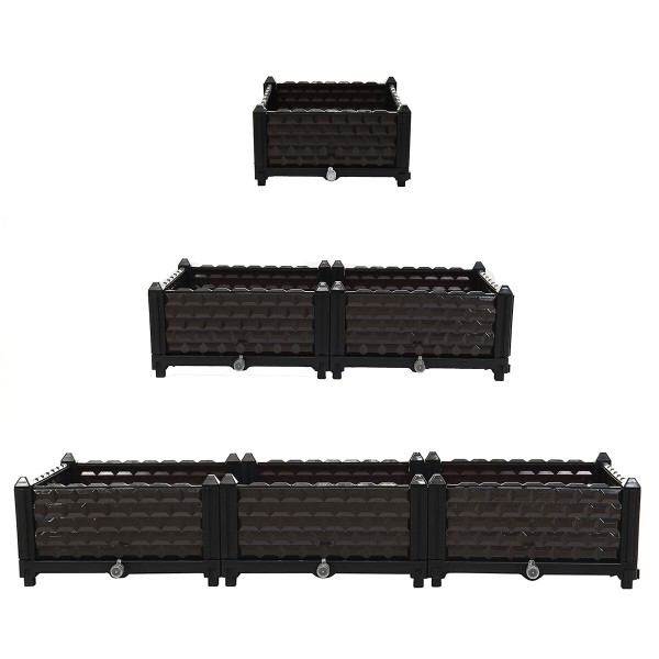 Raised Garden Bed Flower Vegetable Planter Herb Box Planter Deck Indoor Outdoor - D