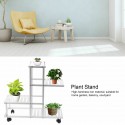 4 Pots Indoor Outdoor Garden Plant Stand Planter Flower Pot Shelf Metal Shelving - #1
