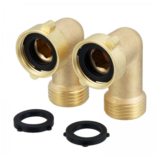 MATTC Male x Female Thread 3/4" 90° Elbow Connector Bending JointsCopper Metal Threaded Water Pipe Connector Angle Bend Pipe Fit
