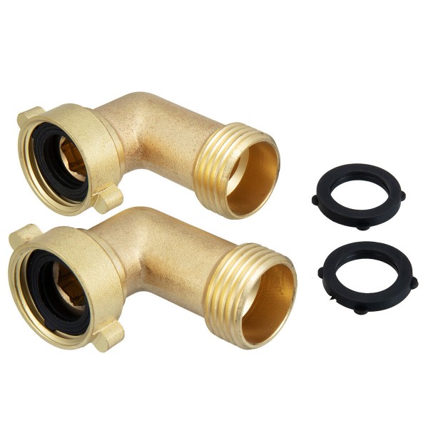 MATTC Male x Female Thread 3/4" 90° Elbow Connector Bending JointsCopper Metal Threaded Water Pipe Connector Angle Bend Pipe Fit
