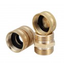 MATCC Garden Hose Adapter Hose End Caps 3/4 Inch GHT Brass Hose Connector Male to Male Female to Female Fittings 2 Kits 4 Pack G