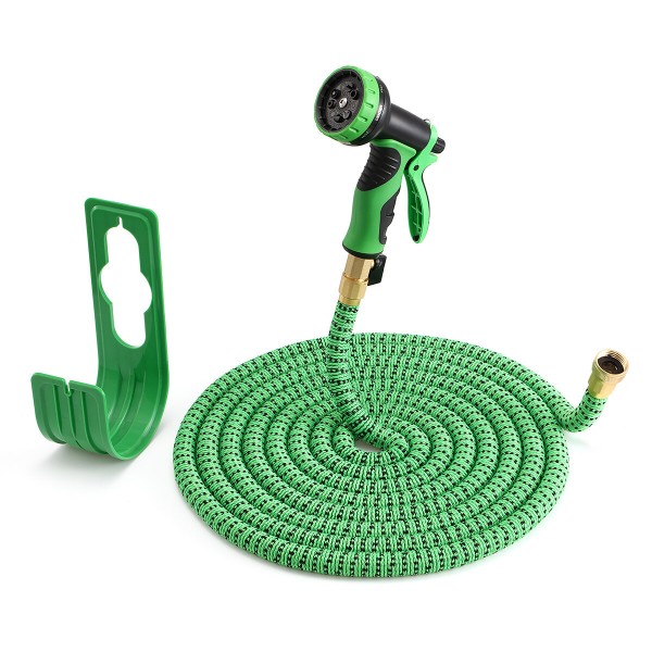 Garden Hose 15m Set Flexible Pipe Expandable Magic Hose with 9 Functions Spray Gun for High-Pressure Car Wash