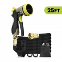 Garfans 25ft/50ft/75ft Stronger Deluxe Expandable Flexible Garden Water Hose Kit - 25FT