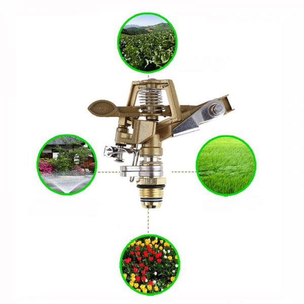 Garden Irrigation Sprinkler 360 Degree Automatic Rotating Nozzle Adjustable Rocker Water Drippers