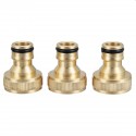 MATCC Brass Inner Teeth Quick Connector Set 3/4" GHT Brass Garden Hose Quick Connector With Washers