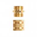Garden Hose Two-way Adapter 3/4 Inch Brass Male Female Two-way Connector