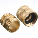 Garden Hose Two-way Adapter 3/4 Inch Brass Male Female Two-way Connector