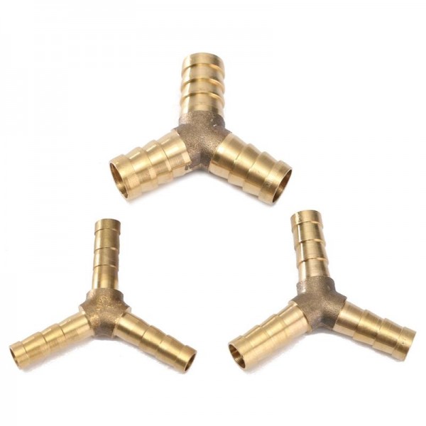 6/8/10MM Brass Connector Gardening Hose ''Y'' Plumbing Fittings Gas Hose Tee - 10mm