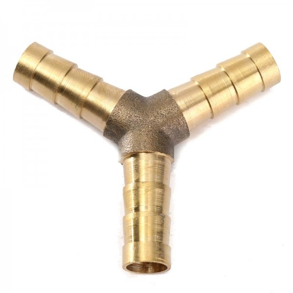 6/8/10MM Brass Connector Gardening Hose ''Y'' Plumbing Fittings Gas Hose Tee - 10mm