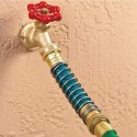 NPT 3/4'' Brass Coil Spring Hose Tube Threaded Garden Faucet Spring Coupling Adapter Hose Protector Irrigation Tap Connector Ext