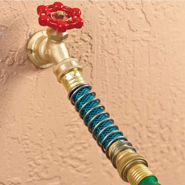 NPT 3/4'' Brass Coil Spring Hose Tube Threaded Garden Faucet Spring Coupling Adapter Hose Protector Irrigation Tap Connector Ext