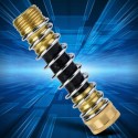 NPT 3/4'' Brass Coil Spring Hose Tube Threaded Garden Faucet Spring Coupling Adapter Hose Protector Irrigation Tap Connector Ext