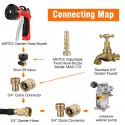 Garden Hose 3/4in GHT Cokden Solid Brass Quick Connect Kit Watering Outdoor Home