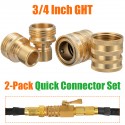 Garden Hose 3/4in GHT Cokden Solid Brass Quick Connect Kit Watering Outdoor Home