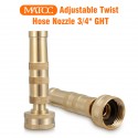 Garden Hose Nozzle Brass Heavy-Duty Cokden Solid Adjustable Twist Sprinkler Tool