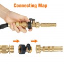 Garden Hose Nozzle Brass Heavy-Duty Cokden Solid Adjustable Twist Sprinkler Tool