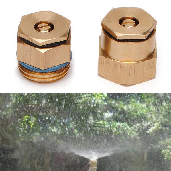 Copper Centrifugal Adjustable Micro Atomizing Nozzle - internal thread