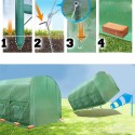 360 x 215 x 220cm Durable Large Greenhouse Insulation Walk in Outdoor Plant Gardening Hot Tunnel Greenhouse with Stand