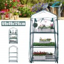 Mini Greenhouse  3 Shelves Indoor/Outdoor Greenhouse with Zippered Cover and Metal Shelves for Growing Vegetables, Flowers 