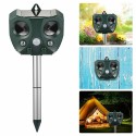 Solar Ultrasonic Animal Repeller PIR Motion Sensor Pest Bird Rodent
