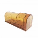 2packs Transparent Plastic Potable Mouse Trap Reusable Rodent Pest Rat Catcher Cage - Yellow
