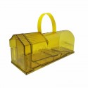 2packs Transparent Plastic Potable Mouse Trap Reusable Rodent Pest Rat Catcher Cage - Yellow