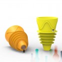 4pcs Indoor House Fruit Fly Traps Funnel Insects Mosquitoes Catcher For Kitchens Garden - Yellow