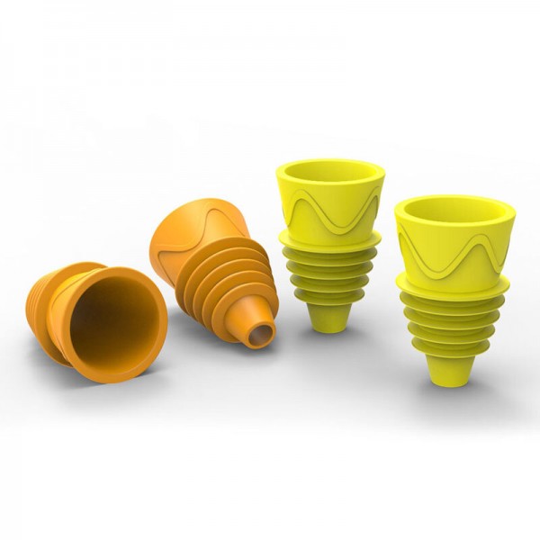 4pcs Indoor House Fruit Fly Traps Funnel Insects Mosquitoes Catcher For Kitchens Garden - Yellow