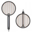 2-in-1 Foldable Fly Swatter Multi-function LED Lighting USB Chargeable Multiple Protection Mosquito Killer Lamp - White
