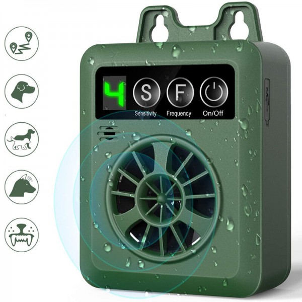 K6 Outdoor Ultrasonic Anti Dogs Bark Control Devices Digital Display Rechargeable Rainproof Stop Dog Barking Animals Training Re