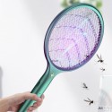 2 in 1 Mosquito Swatter Handheld Wall-mounted Dual Use USB Rechargeable Household Killer Mosquito Lamp Mosquito Dispeller - Whit