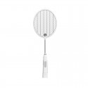 Electric Mosquito Fly Swatter USB Charging Silent LED Lighting Mosquito Killer Safety Protection Mosquito Repellent - White