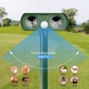 Solar Power Ultrasonic Animal Repeller Garden Pest Cat Deer Raccoon Repellent