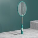 Electric Mosquito Fly Swatter USB Charging Silent LED Lighting Mosquito Killer Safety Protection Mosquito Repellent - White
